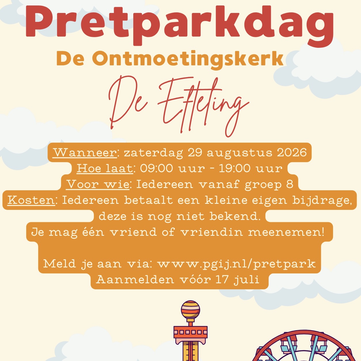 Pretparkdag 2026 tegel